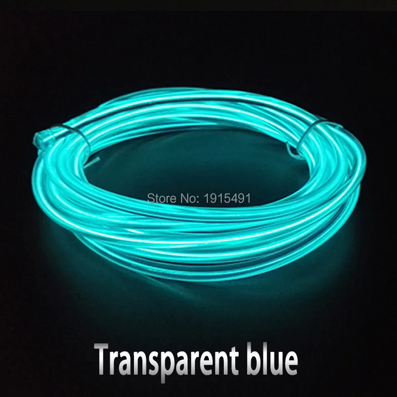 10 Цвета дополнительно 5.0 мм 5 м синий Водонепроницаемый Светодиодные ленты гибкий неон EL Wire для украшения интерьера автомобиля + один dc-3v