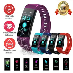 Caliangdar 2019 Новый активности фитнес трекер с сердечного ритма браслет для мужчин smart band женщин электронные наручные часы с браслетом