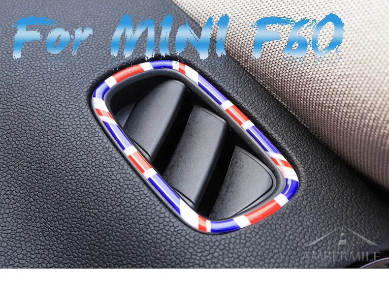 3D Car Dashboard Air Outlet Vent Frame Trim Stickers Decoration for Mini Cooper Countryman F60 Accessories Car Styling (1)