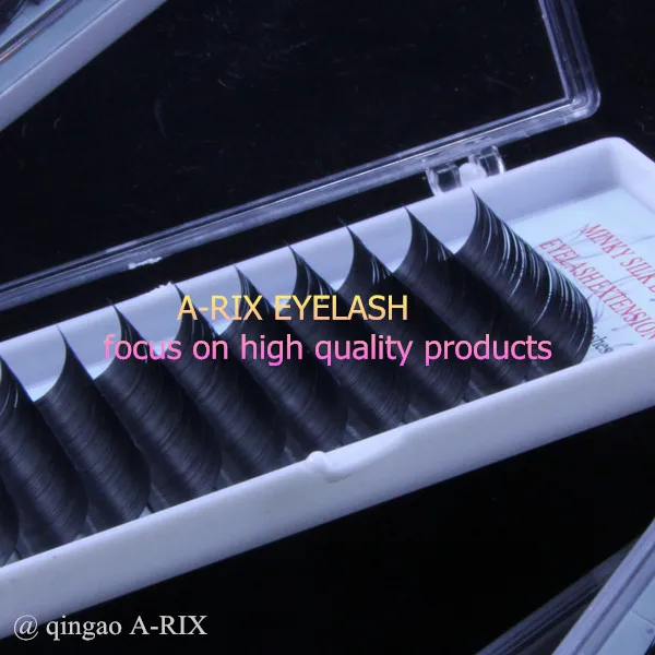 

0.20 1pc/lot J/B/C/D curl 8-15mm excellent quality A-RIX silk mink eyelash extensions individual eyelash curl strip eyelash