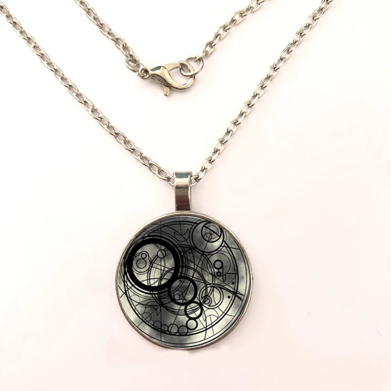 

YSDLJG Lot Doctor Who Dr Who Necklace,Doctor Who Timelord Seal Glass Cabochon Necklace,vintage Pendant Necklace Jewelry