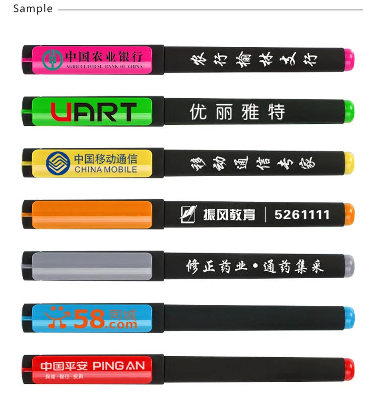 Milímetros de Tinta Impressão do Logotipo Caneta de Alta-grade Caneta Preta Pçs - Set Publicidade Personalizado Promocional Logotipo Gel 0.5 500 Mod. 112941 6 500 pçs set Publicidade Impressão Do Logotipo
