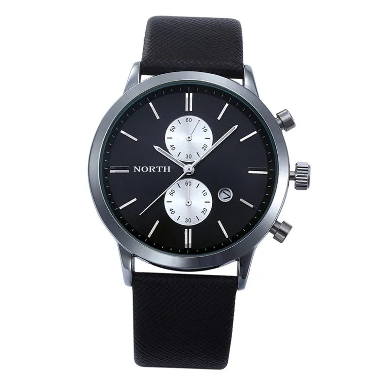  Fashion Men Casual Waterproof Date Leather Military Japan Watch Gift Men Wholesale #2AP17 (4)