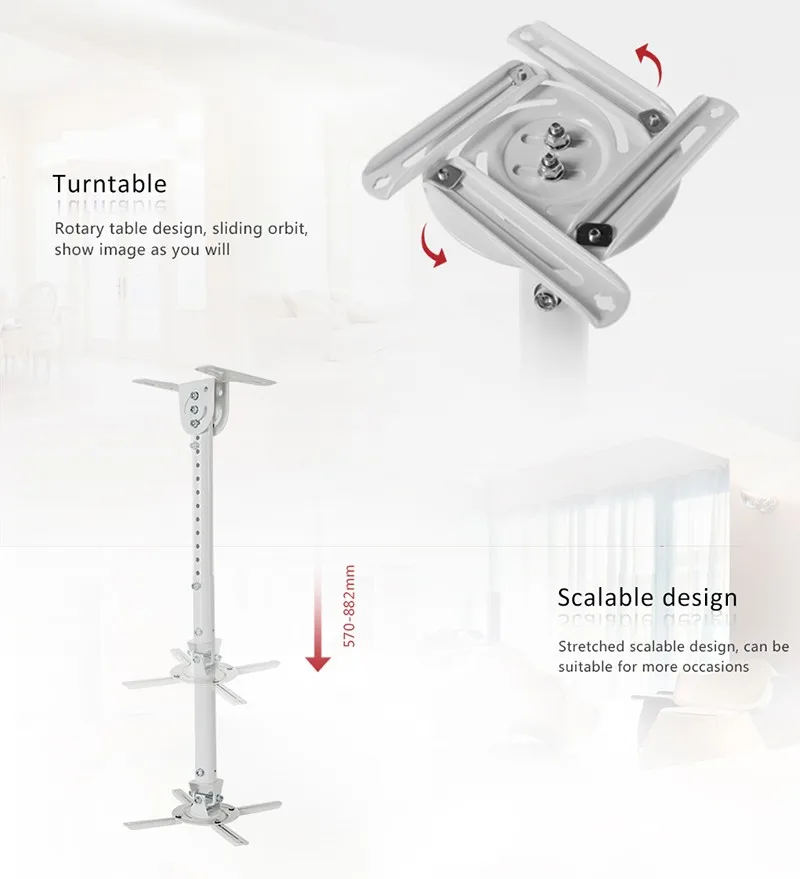 PMB306 общее масштабируемое Крепление для проектора регулируемое крепление общее крепление для проектора кронштейн для проектора максимальная поддержка 8 кг вес
