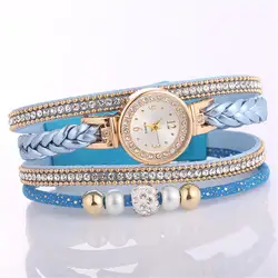 2019 красивый модный браслет часы женские часы круглые браслеты часы Z