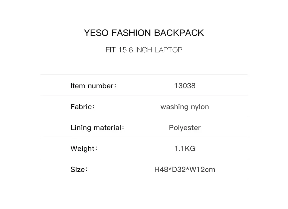 YESO рюкзак для ноутбука модный несимметричный Большой Вместительный рюкзак для путешествий 15,6 дюймов водостойкий Оксфордский мужской крутой рюкзак