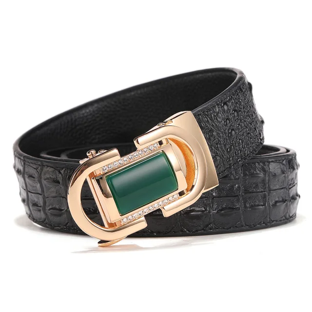 green designer belt