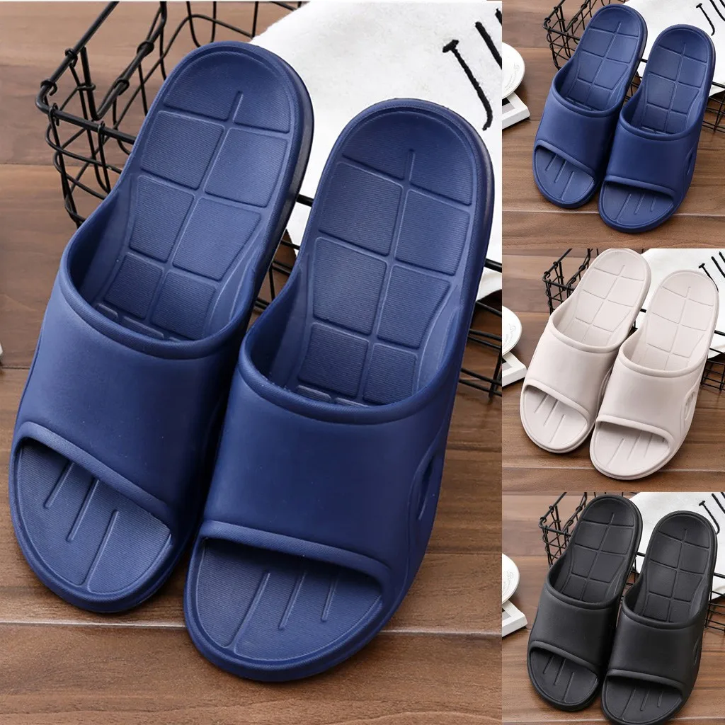 

New Simple Slippers Men Women Hotel Travel Men's Shower Pool Sandal Slippers Soft Ultra Lightweight Bath Slippers Indoor