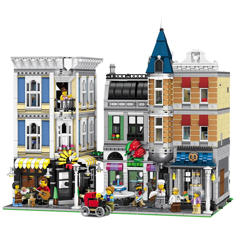

4002PCS Best Large Building Blocks Sets City Street Center Rally Square Compatible LegoINGLYS Creator Technic Toys for Children