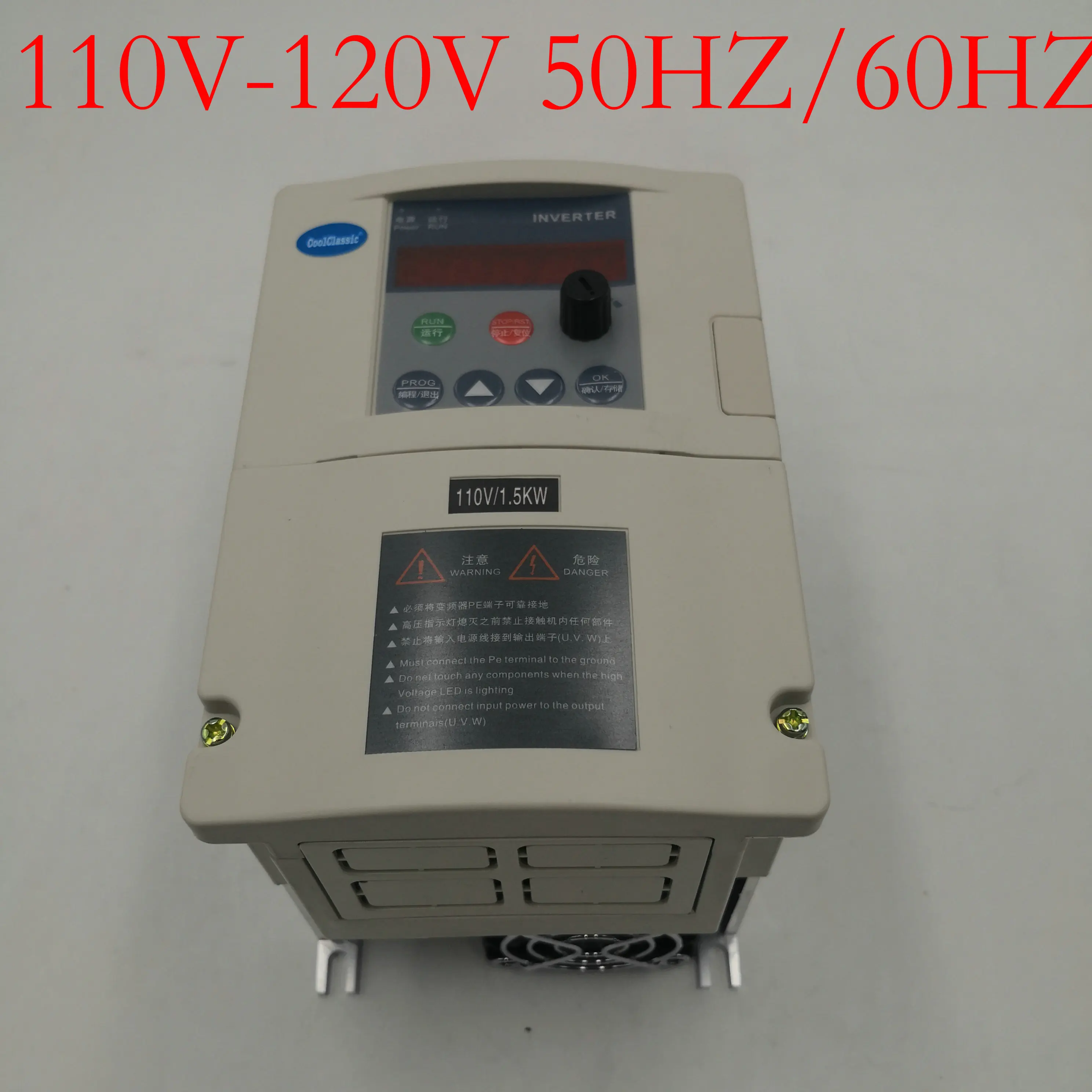 VFD инвертор 1.5KW/2.2KW/4KW/5.5KW преобразователь частоты AT1 3 P-220 V выход ЧПУ шпиндель управления скоростью двигателя VFD конвертер - Цвет: 1.5KW 110V(White)