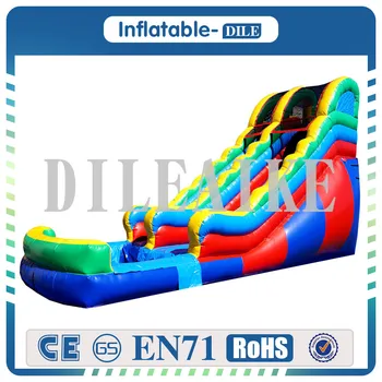 

Free Shipping New Product 7x3.5x5m Big Giant Inflatable Water Slide With Pool Safely For Sale