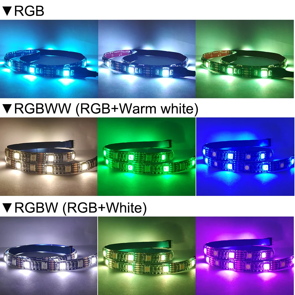 USB светодиодные полосы света 5050 RGB RGBW rgbww 50 см 1 м 2 м с RF пульт дистанционного управления для ПК ТВ задний план освещение гибкие светодиодные