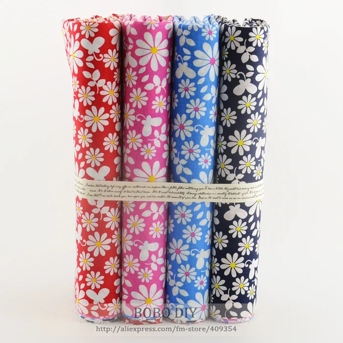 4 вида конструкций, 70 см x 50 см, хлопок, поплин, ткань, 4 цвета, каваи, Маргаритка, одежда, ткани для платья, Лоскутная Ткань, Текстиль