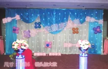 Luxury Mediterranean Wedding Backdrop with Beatiful Swag Wedding drape and curtain wedding decoration
