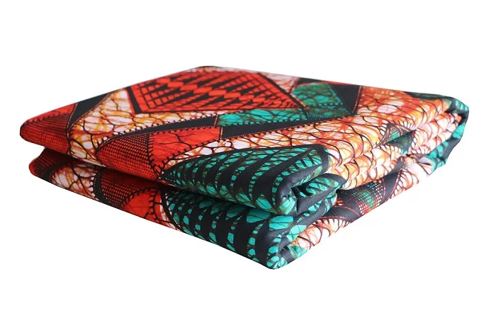 

african wax 100% Cotton Fabric for dress shirt clothes scarf Handmade Sewing Material DIY red blue color Wh