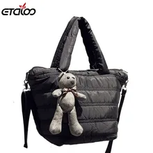 Женские зимние сумки пуховик сумка ретро космическая сумка Портативные Сумки через плечо