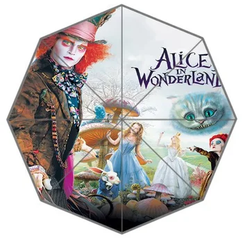 

new alice in wonderland Auto Foldable Umbrella umbrella rain women umbrella kids free shipping high quality great design