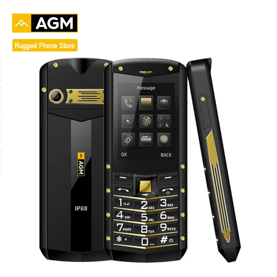 AGM M2 IP68 Водонепроницаемый 2,4 дюймов 2G GSM бар телефон с двумя sim-картами Bluetooth FM студенческий бизнес-телефон с клавиатурой