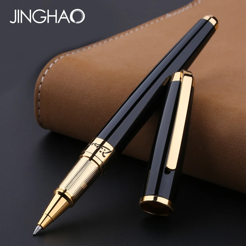 

Luxury Gold/Silver Clip Black Rollerball Pen Pimio 918 High-end Business Office Metal Sign Pen Gift Writing Pens with a Gift Box