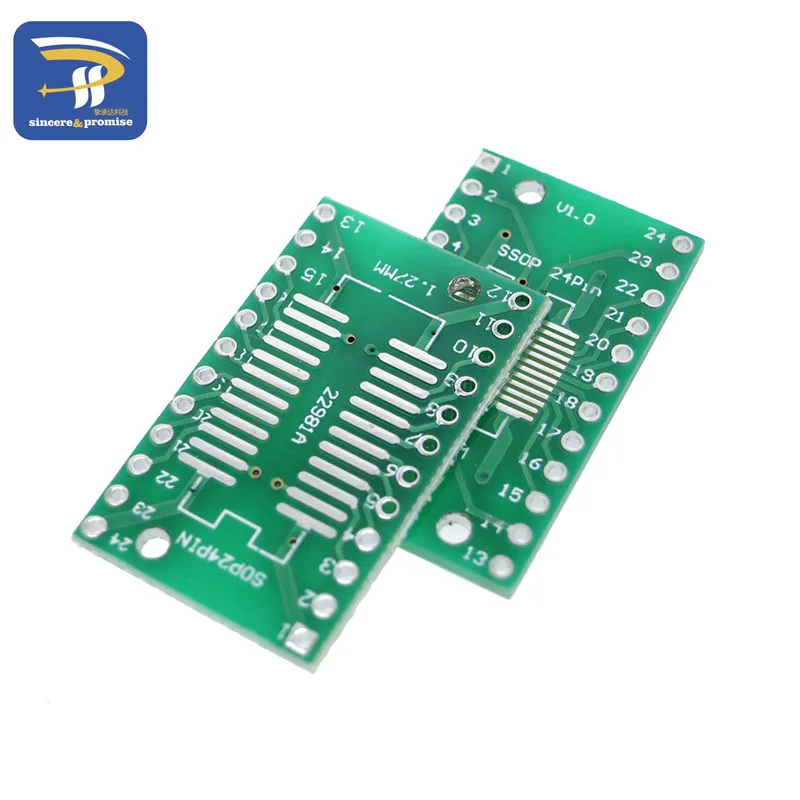 10 шт. SOP24 SSOP24 TSSOP24 к DIP24 PCB Pinboard SMD для DIP 0,65 мм/1,27 мм до 2,54 мм DIP Pin Pitch PCB плата Конвертер Разъем