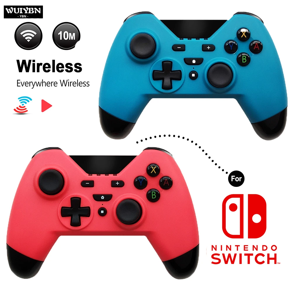 Baratos WUIYBN inalámbrico Bluetooth NS controlador de interruptor Pro Joypad para Nintendo interruptor consola de juego Joystick Gamepad