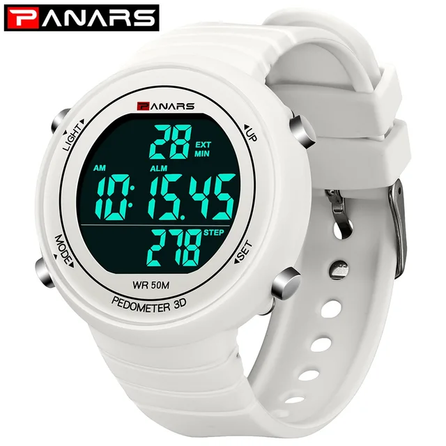 Buy PANARS Led Pedometer Digital Watch Men 50M