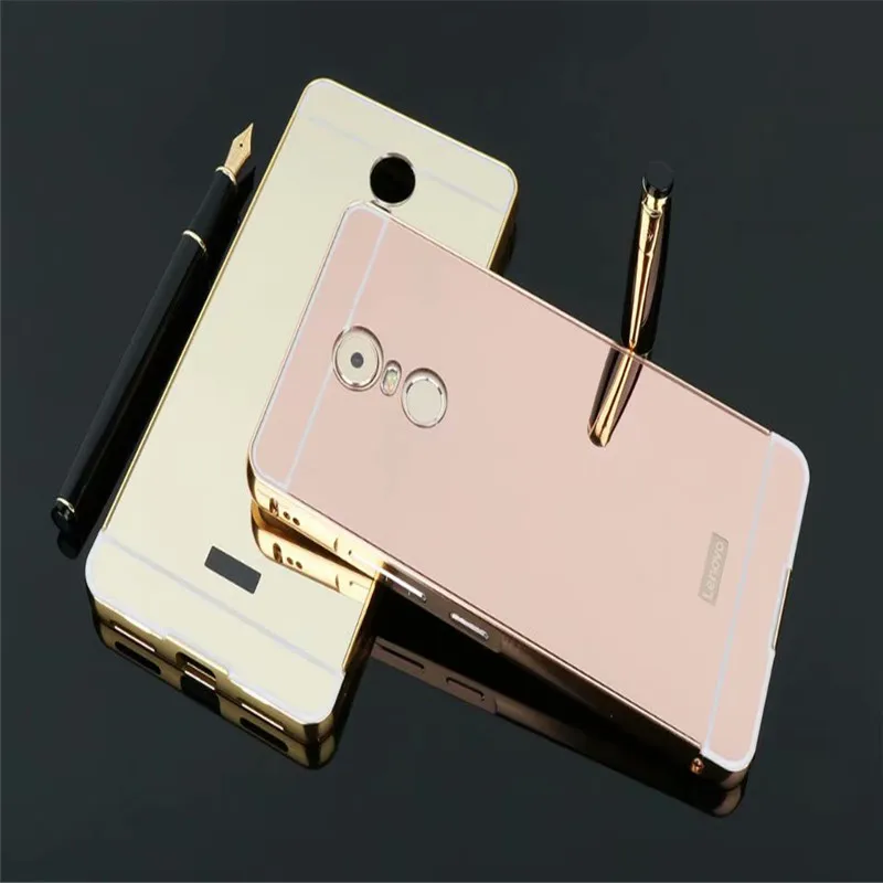 

Rose Gold Mirror Case For Lenovo K6 Note 5.5" Fashion Luxury Back Cover Phone Case For Lenovo K6 Note coque fundas