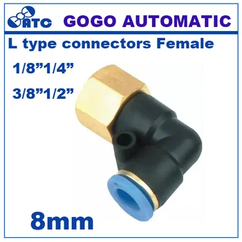 

GOGO high quality air fittingelbow pneumatic hose connector L 90 degree PLF 8-01 02 03 04 nylon pipe joint