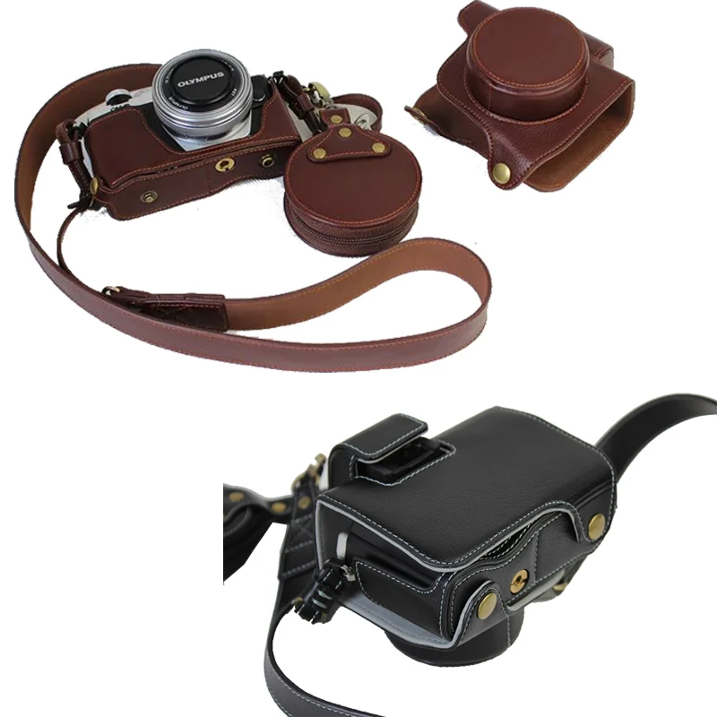Роскошный чехол из натуральной кожи для Olympus OM D OMD EM10 II Mark (14 42 мм объектив) с