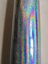 Голографическая фольга B01 Серебро Цвет интенсивный песок узор горячего тиснения на бумага или пластик 64 см x 120 м