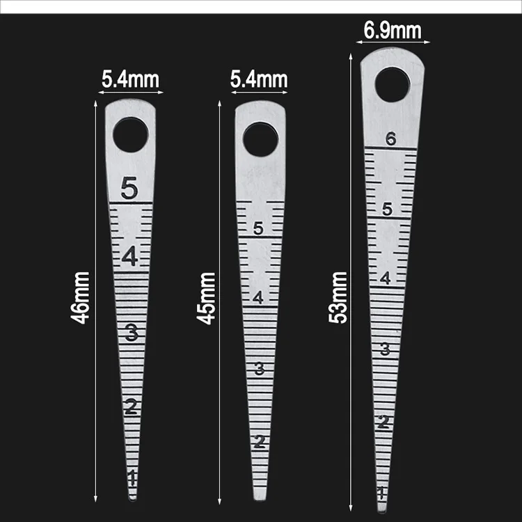 6 шт. контрольная линейка сварного шва из нержавеющей стали 0-7 конусный калибровочный щель лазерный калибровочный апертуры измерительные приборы для очистки резьбы