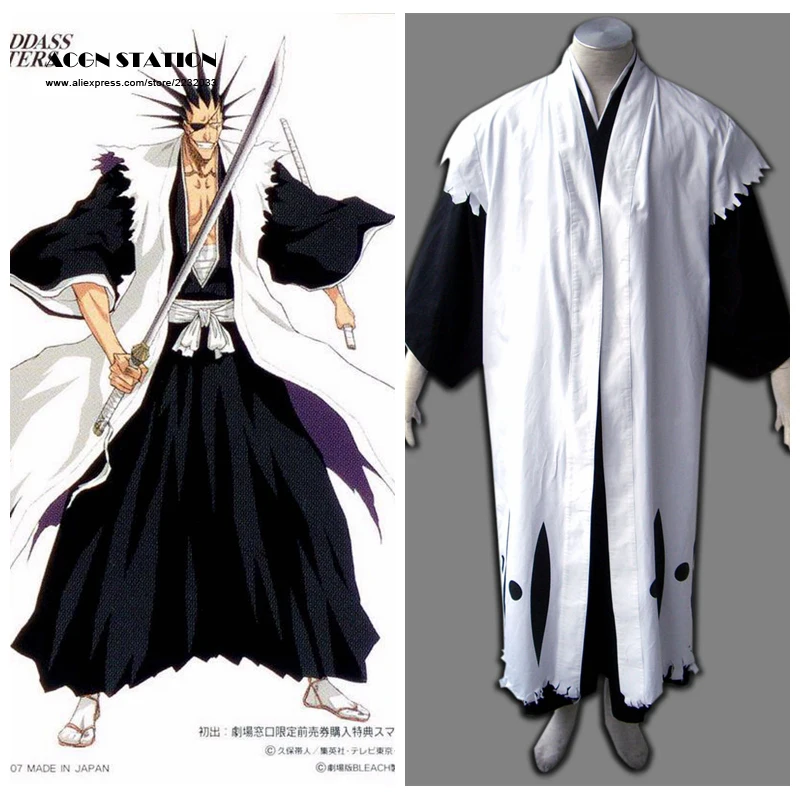 

Free Shipping Bleach Zaraki Kenpachi The team eleven team Robe Cosplay Costume