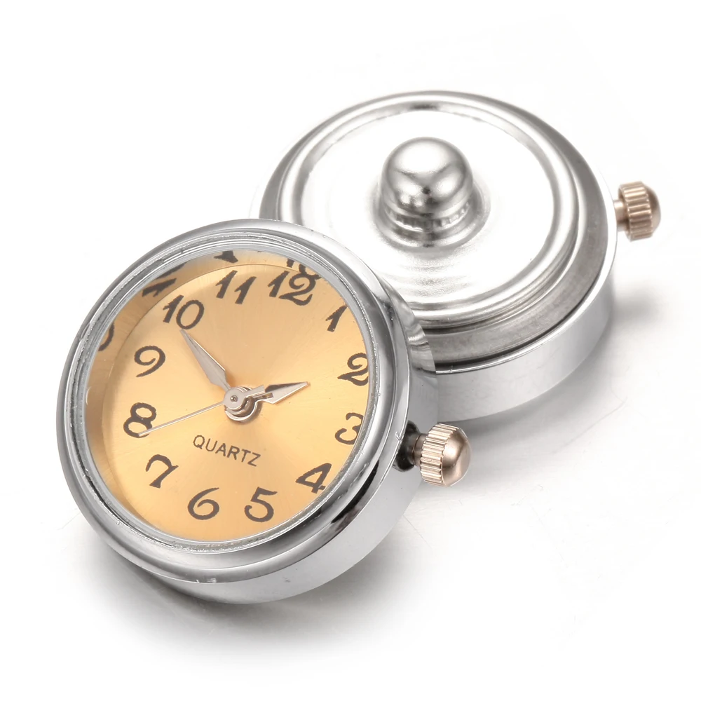 1 шт Розовое золото серебро стекло часы взаимозаменяемая Кнопка ювелирные изделия Сменные 18 мм кнопки для защелки браслет - Окраска металла: 27