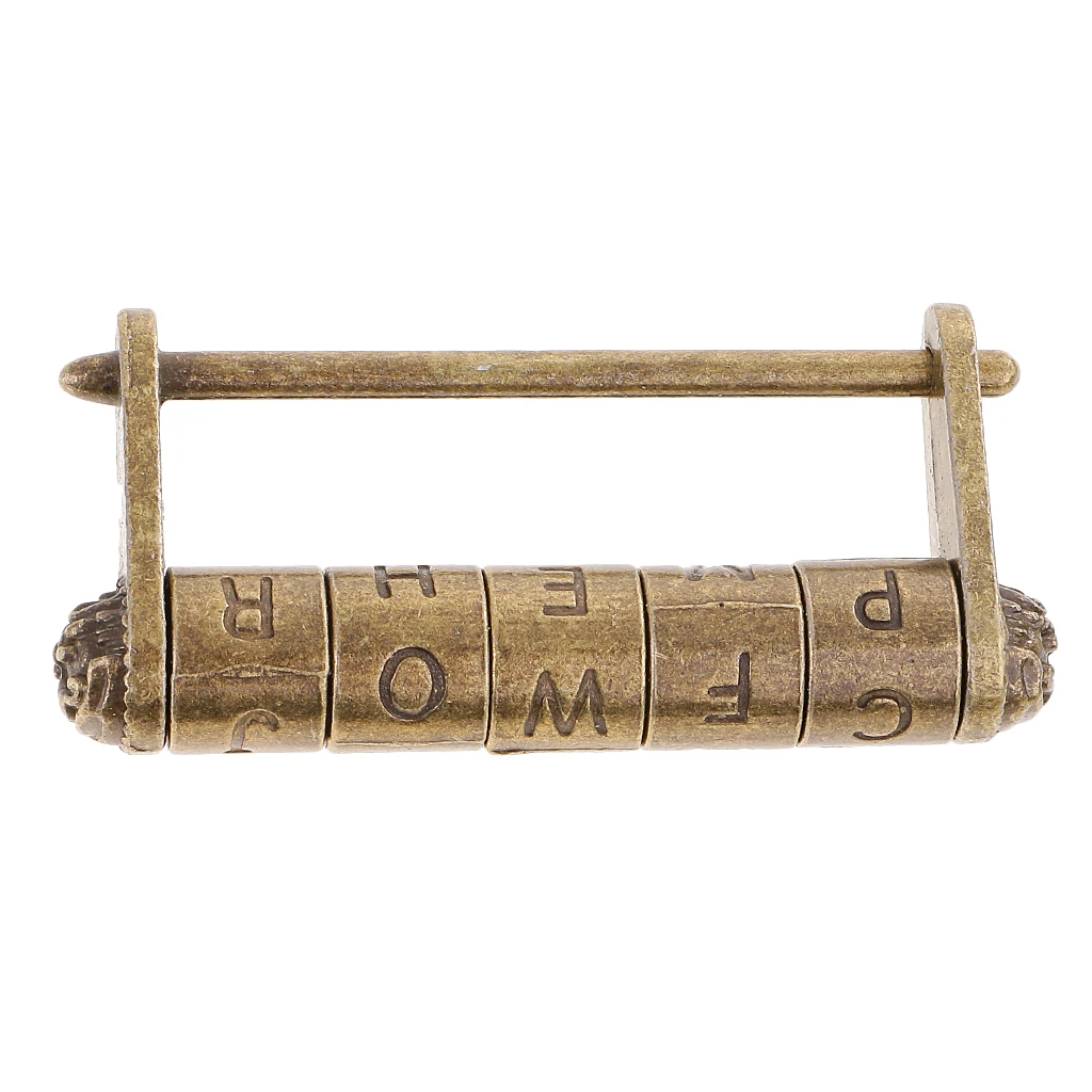 Chinese Vintage Antique Padlock lock Carved Word Password Home Decoration | Обустройство дома