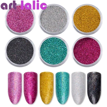 Skup Artlalic 6 Pudełek Nowy Drobny Pył Kolorowy Lakier Do Paznokci Brokat Akrylowy Moc Do Narzędzia Do Manicure Paznokci Dekoracje Artystyczne Zestaw 1 G/pudło