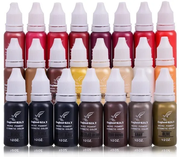 New Tattoo Ink Set 12 Oz Lip Eyebrow Permanent Makeup Pigment Set (2)