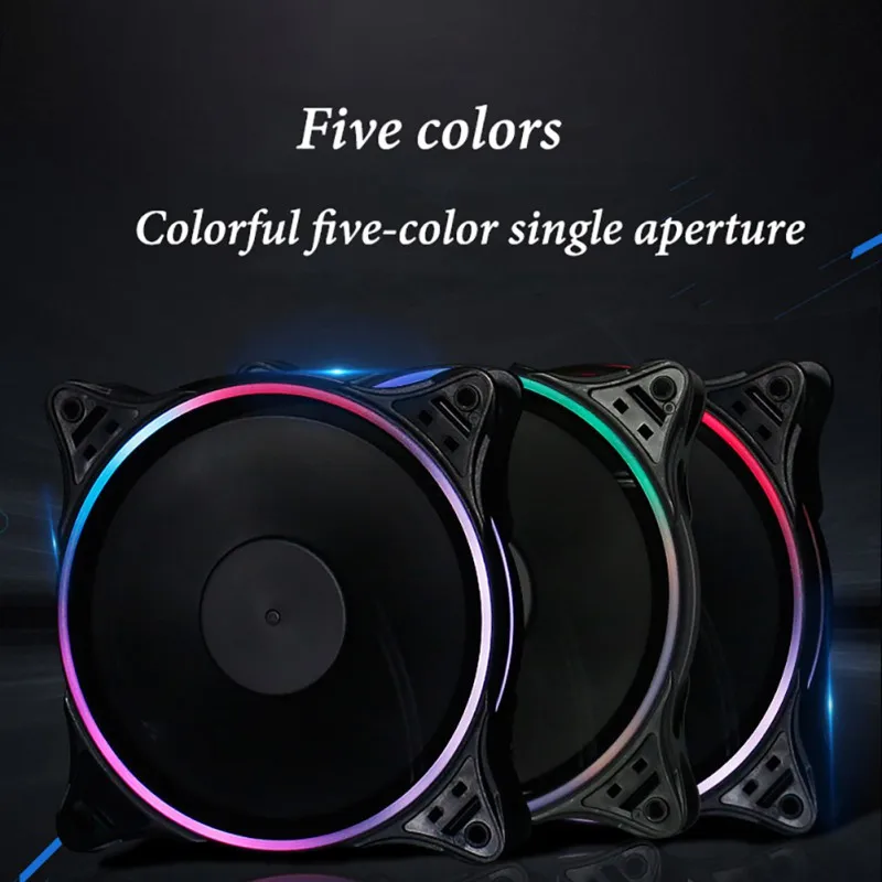 New arrivals RGB CPU Air Cooler Remote Control 11 blades Computer Cooling Fan PC Shock Proof Radiator Remote control RGB LED fan