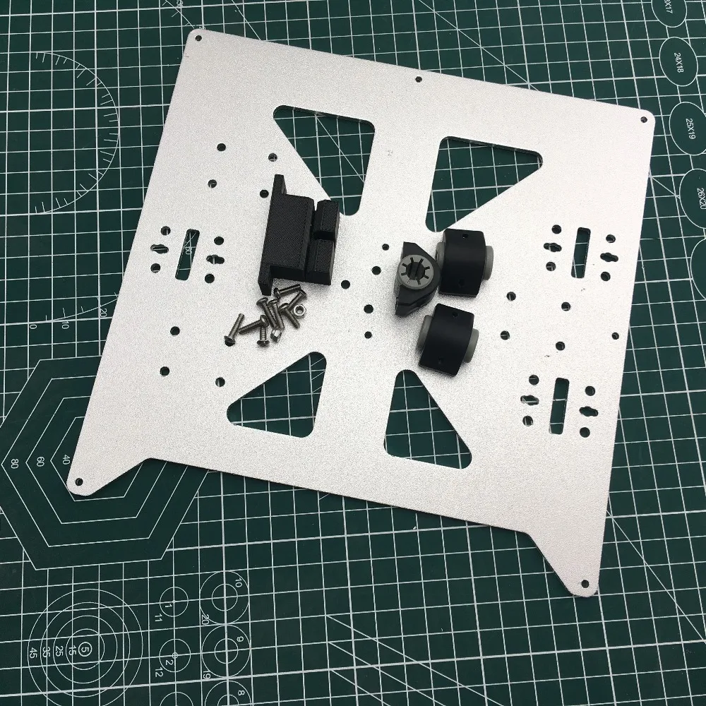 

1Set para anycubic i3 mega 3D Printer Y Carriage upgrade Kit with RJ4JP-01-08 bearings Anodized Aluminum Plate 3MM thickness