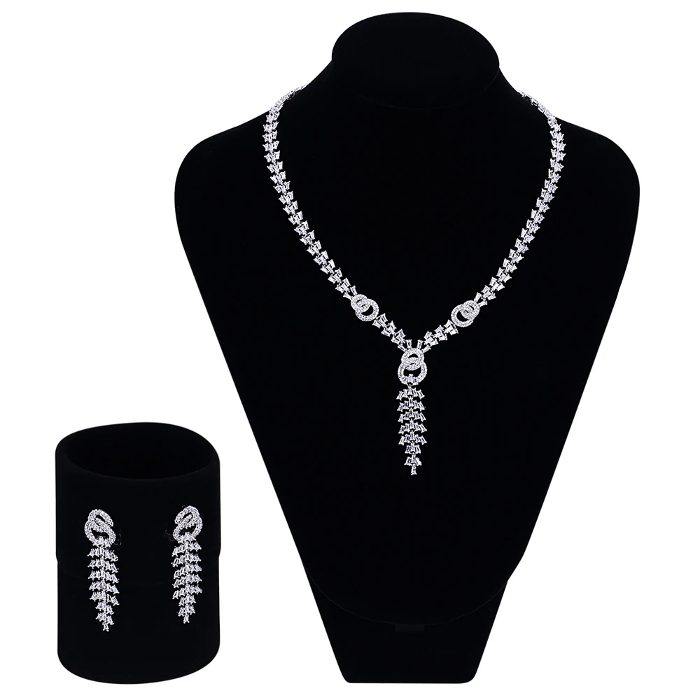 

Fashion Jewelry sets Bridal Jewelry Romantic Wedding Choker Necklace Earrings Set Bridesmaid Jewelry Set Really Photo Wholesale