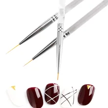 3 шт./компл. Нейл-арт лайнер живопись ручка 3D советы Сделай Сам акриловые кисти для УФ-геля Набор для рисования цветок линии сетки от французского бренда Маникюрный Инструмент