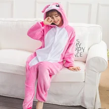 Папы и детей женский розовый кролик Пижама с рисунками животных для девочек и мальчиков пижамы женские с капюшоном Дом