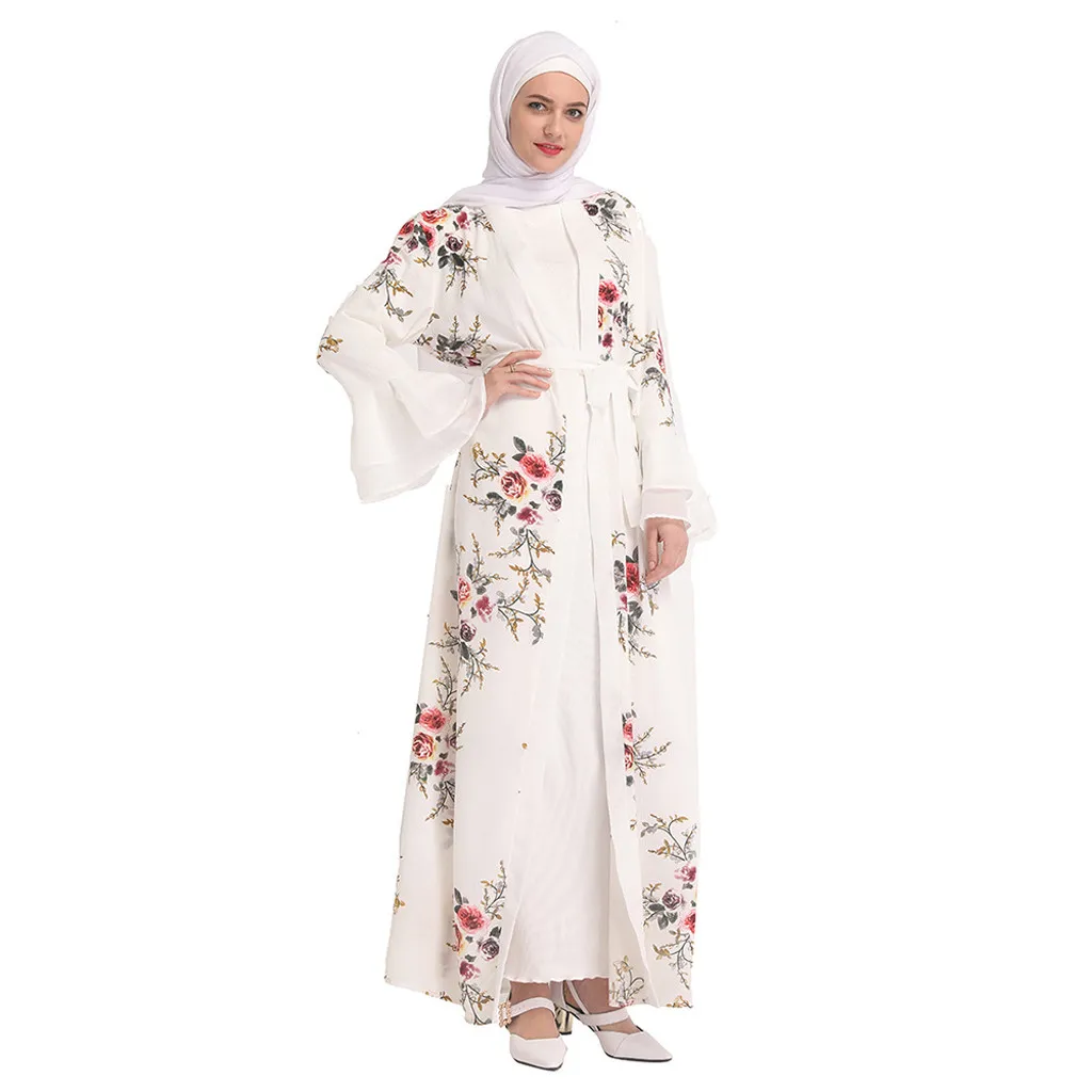 Горячая распродажа Женские мусульманские платья 2019 мусульманские летние модные кружевные черные кружевные вышитые свободные платья
