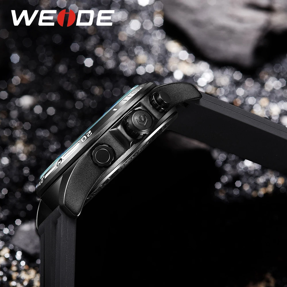 WEIDE мужские кварцевые роскошные брендовые часы с будильником автоматический