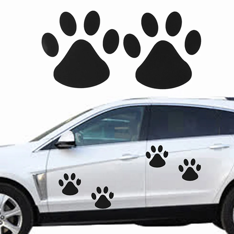 

4Pcs Car Styling Paw Car Sticker Animal Dog Cat Bear Foot Prints Footprint Decal Car Stickers