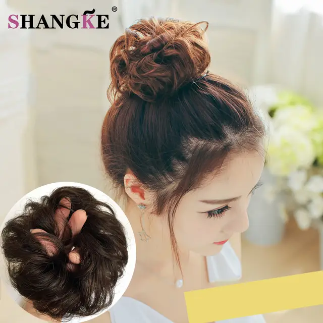 2016 Latest 1pc Hair Chignon Elastic Hair Rope Synthetic Hair Bun