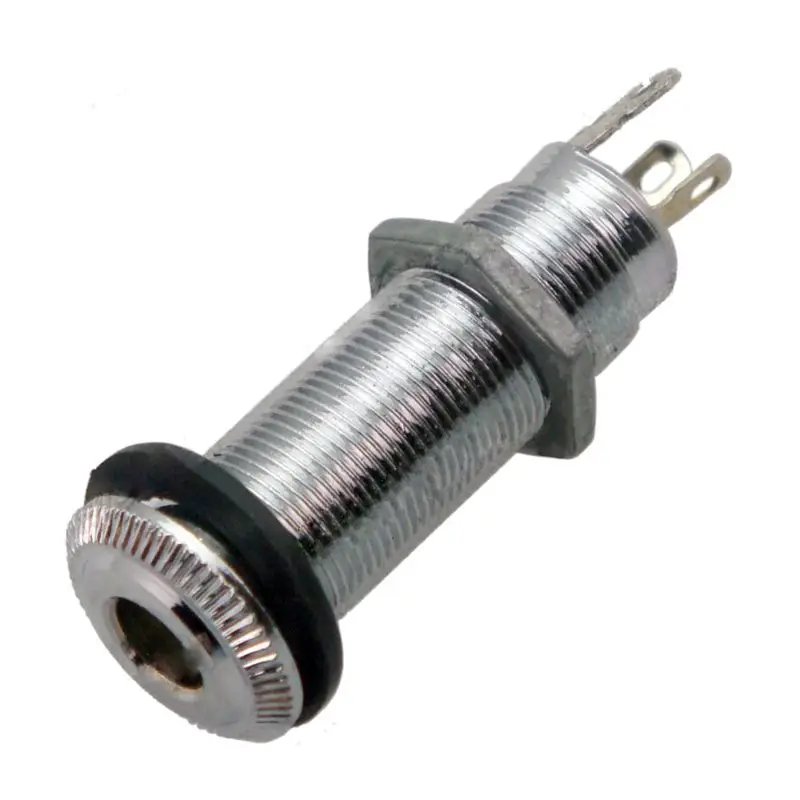 BMDT Electric Guitar Jack Chrome Threaded Cylinder Output Input Jack