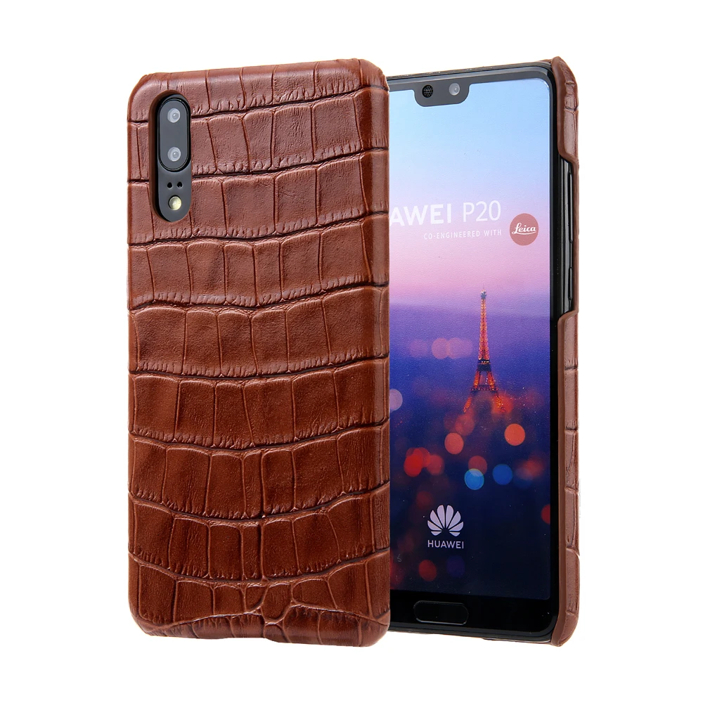 Luxury Genuine Leather Case for Huawei P20 Pro Case Crocodile Cowhide Pattern Fashion Cover for Huawei P20 Case P20 Plus P20+