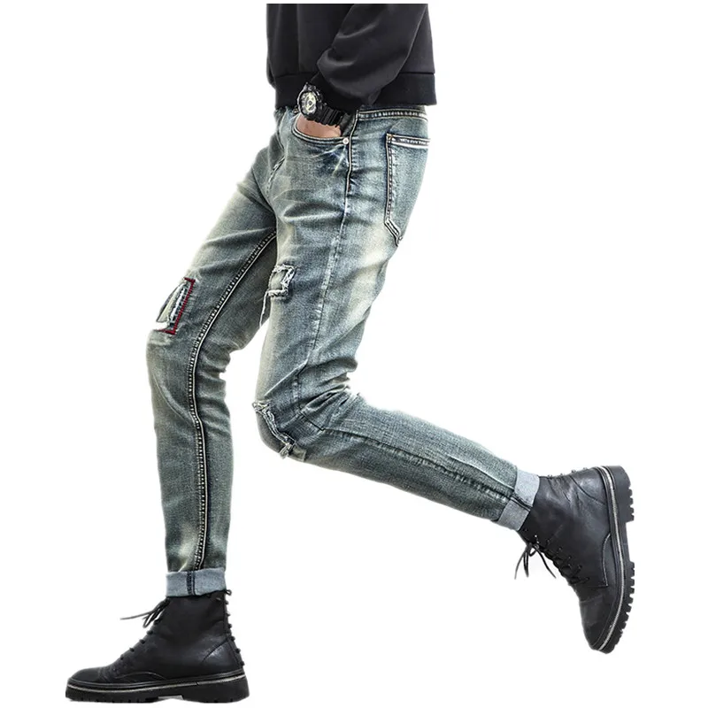

Y2003-YG6121 Cheap wholesale 2017 new Men do old patch low-grade micro restoring ancient ways across men's feet haroun pants