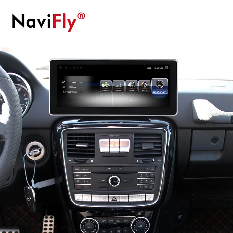 Discount NaviFly 3+32 Android 7.1 car multimedia player for Mercedes Benz G Class W461 W463  G63 G65 G500 GPS head unit radio stereo 3