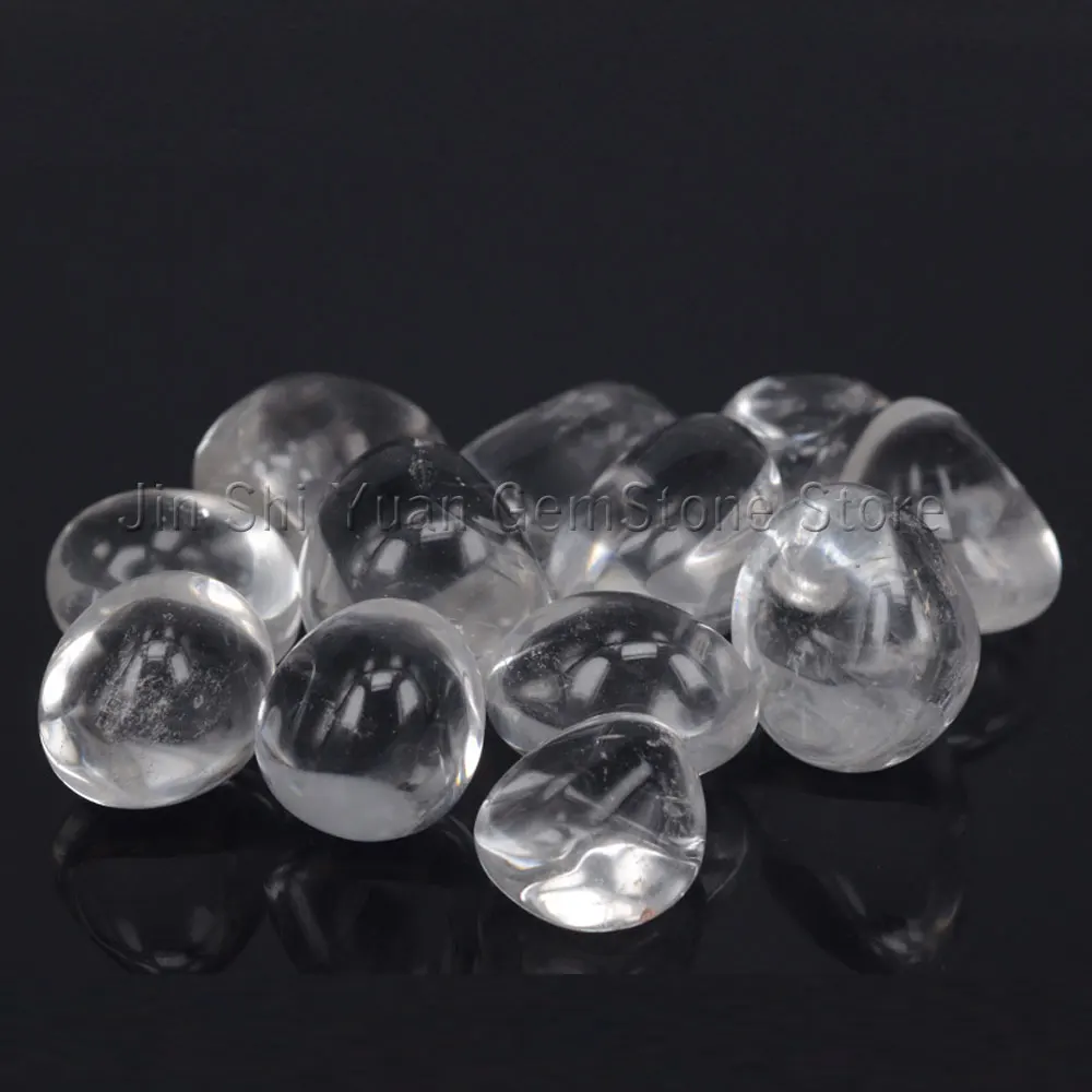 Bulk Tumbled Clear Quartz Crystal Stone  Natural Polished Gemstone Supplies for Wicca, Reiki, and Energy Crystal Healing 